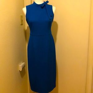 NWOT Maggy London Blue Sleeveless MIDI Dress Sz.2